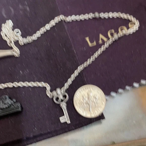 COPY - Lagos Sterling Silver diamond key pendant necklace - Picture 6 of 6